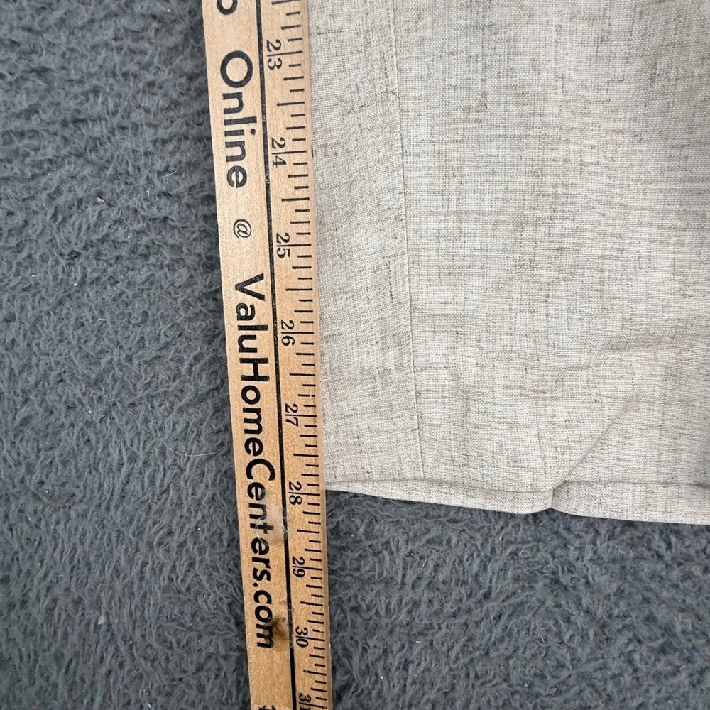 Orvis‎ Dress Pants Mens 44 Beige Linen Blend Pleated Made in USA Trousers